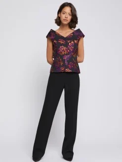 Paule Ka Haut De Ceremonie En Jacquard Floral<Femme Tops