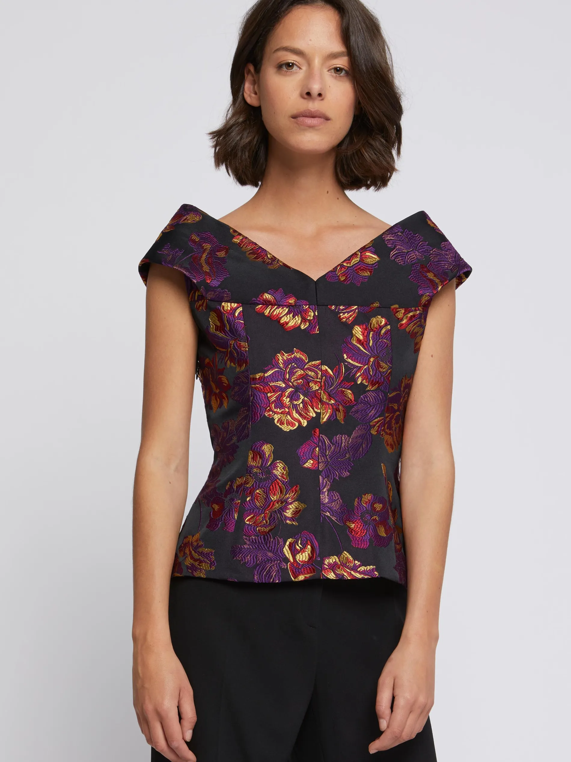 Paule Ka Haut De Ceremonie En Jacquard Floral<Femme Tops
