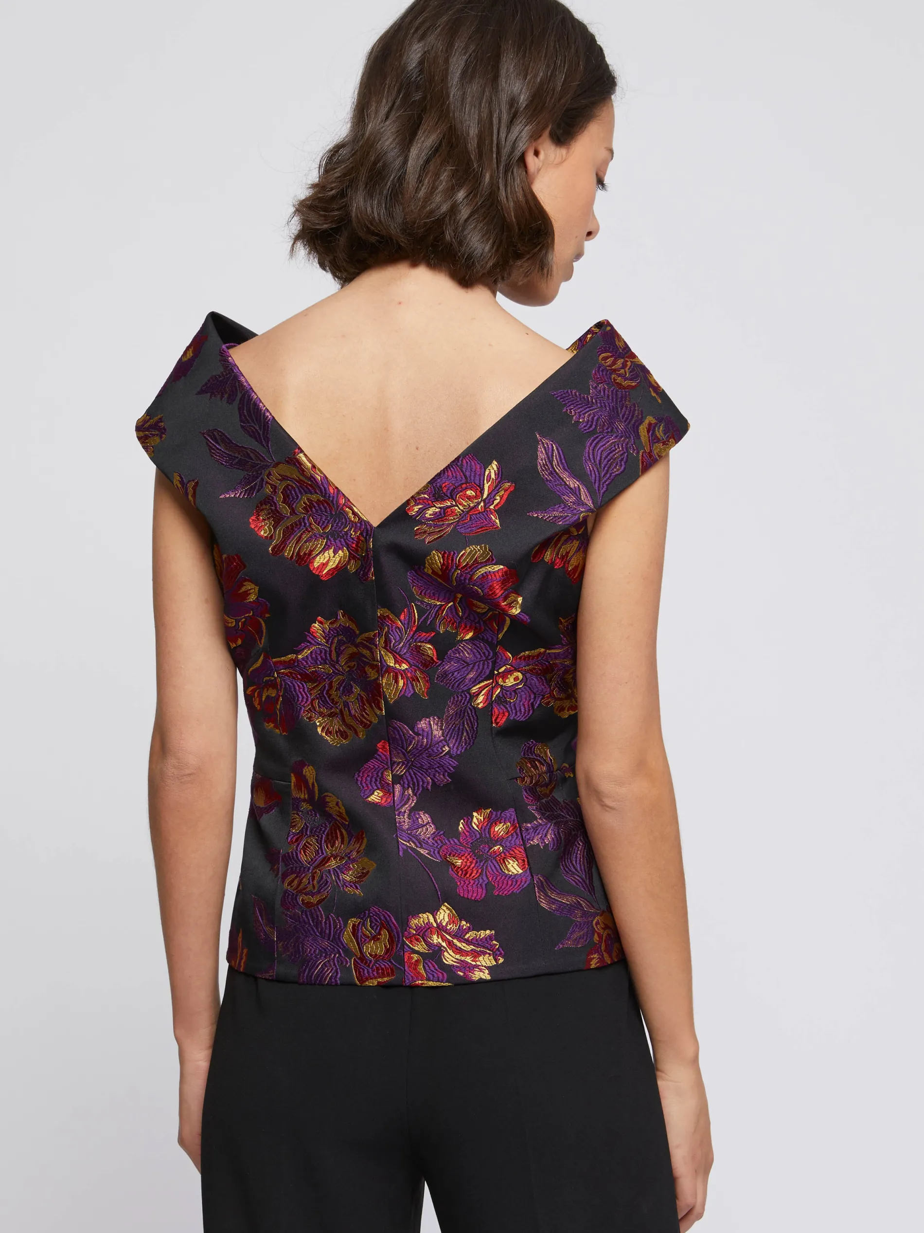 Paule Ka Haut De Ceremonie En Jacquard Floral<Femme Tops