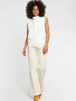 Paule Ka Haut Drape En Jersey De Coton Flamme<Femme Pulls Et Cardigans