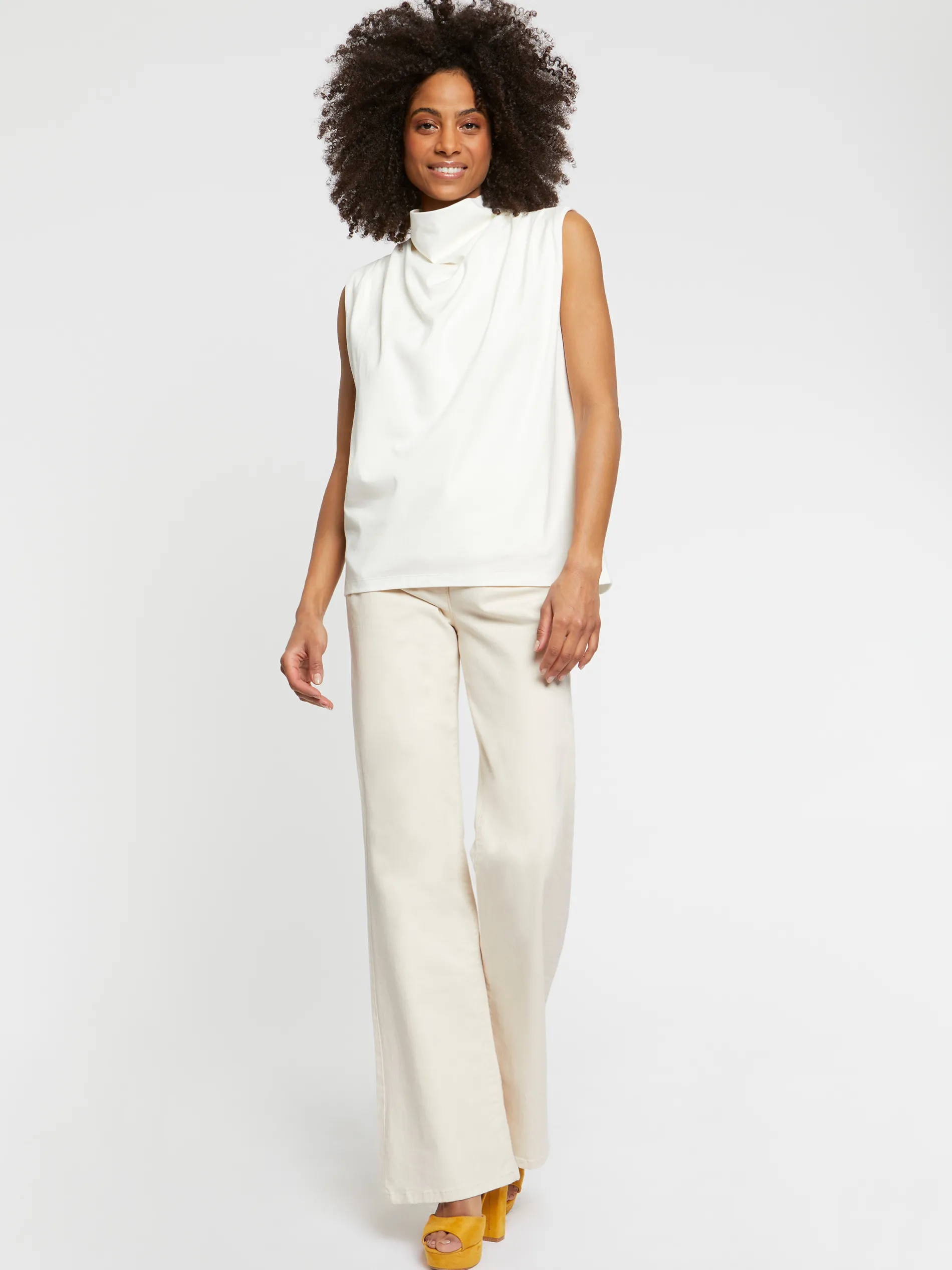 Paule Ka Haut Drape En Jersey De Coton Flamme<Femme Pulls Et Cardigans
