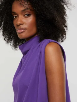 Paule Ka Haut Drape En Jersey De Coton Flamme<Femme Pulls Et Cardigans