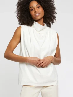 Paule Ka Haut Drape En Jersey De Coton Flamme<Femme Pulls Et Cardigans