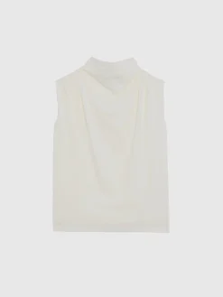 Paule Ka Haut Drape En Jersey De Coton Flamme<Femme Pulls Et Cardigans