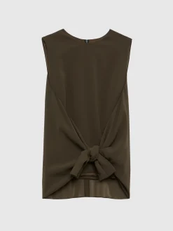 Paule Ka Haut Noue En Tissu Crepe<Femme Tops