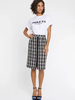 Paule Ka Jupe Crayon A Motif Pied-De-Coq<Femme Jupes