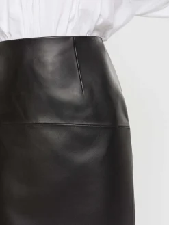 Paule Ka Jupe Droite En Cuir D'Agneau<Femme Jupes