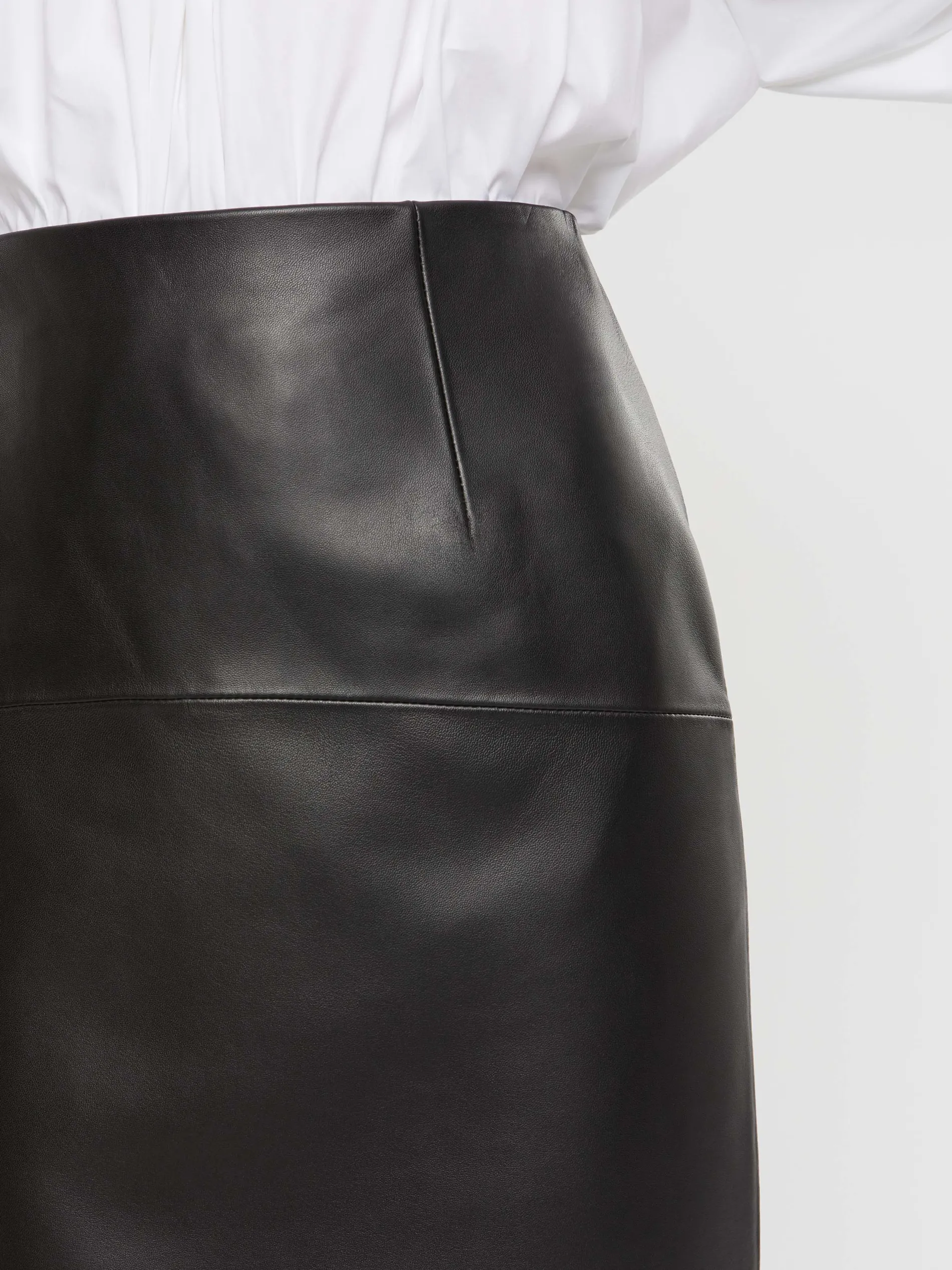Paule Ka Jupe Droite En Cuir D'Agneau<Femme Jupes