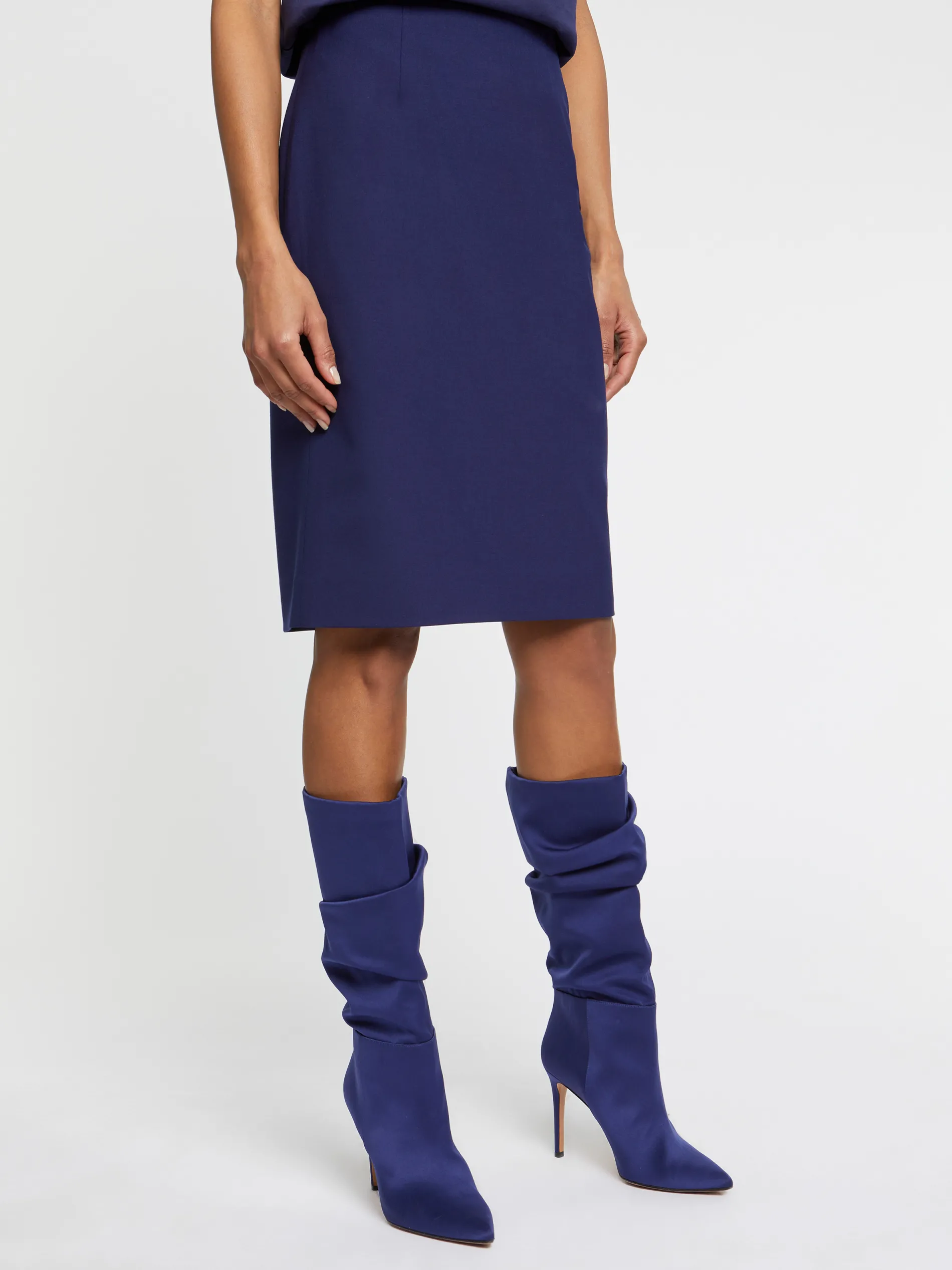 Paule Ka Jupe Droite Mi-Longue En Laine Fine<Femme Jupes