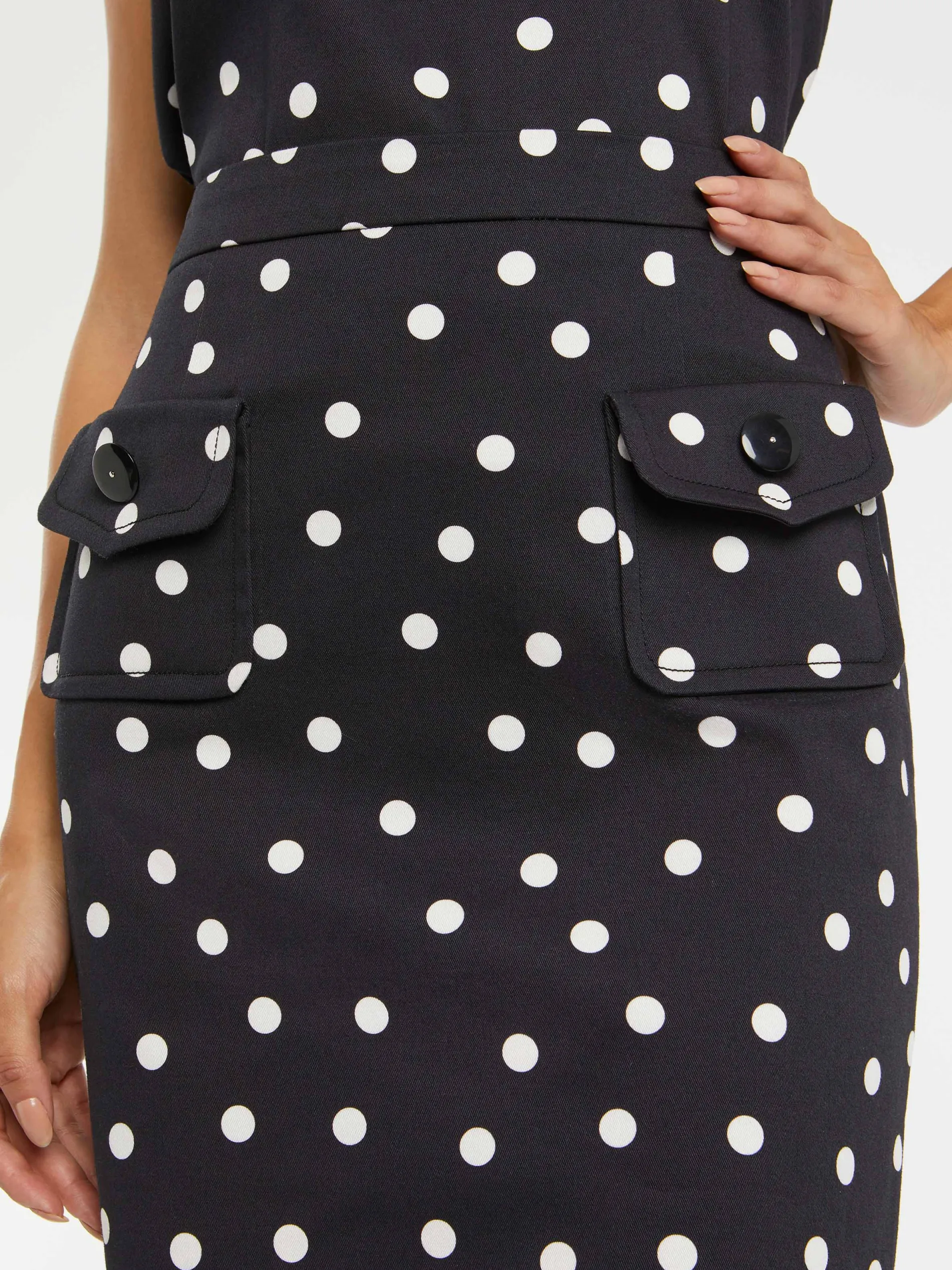 Paule Ka Jupe En Gabardine Imprimee De Pois<Femme Jupes