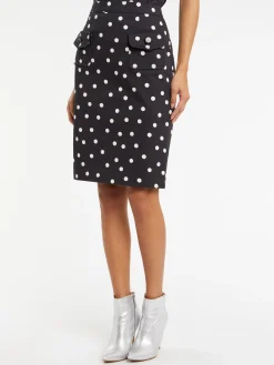 Paule Ka Jupe En Gabardine Imprimee De Pois<Femme Jupes