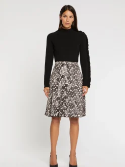 Paule Ka Jupe Imprimee Coups De Pinceau En Viscose<Femme Jupes