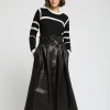 Paule Ka Jupe Longue Ceinturee En Cuir D'Agneau<Femme Jupes