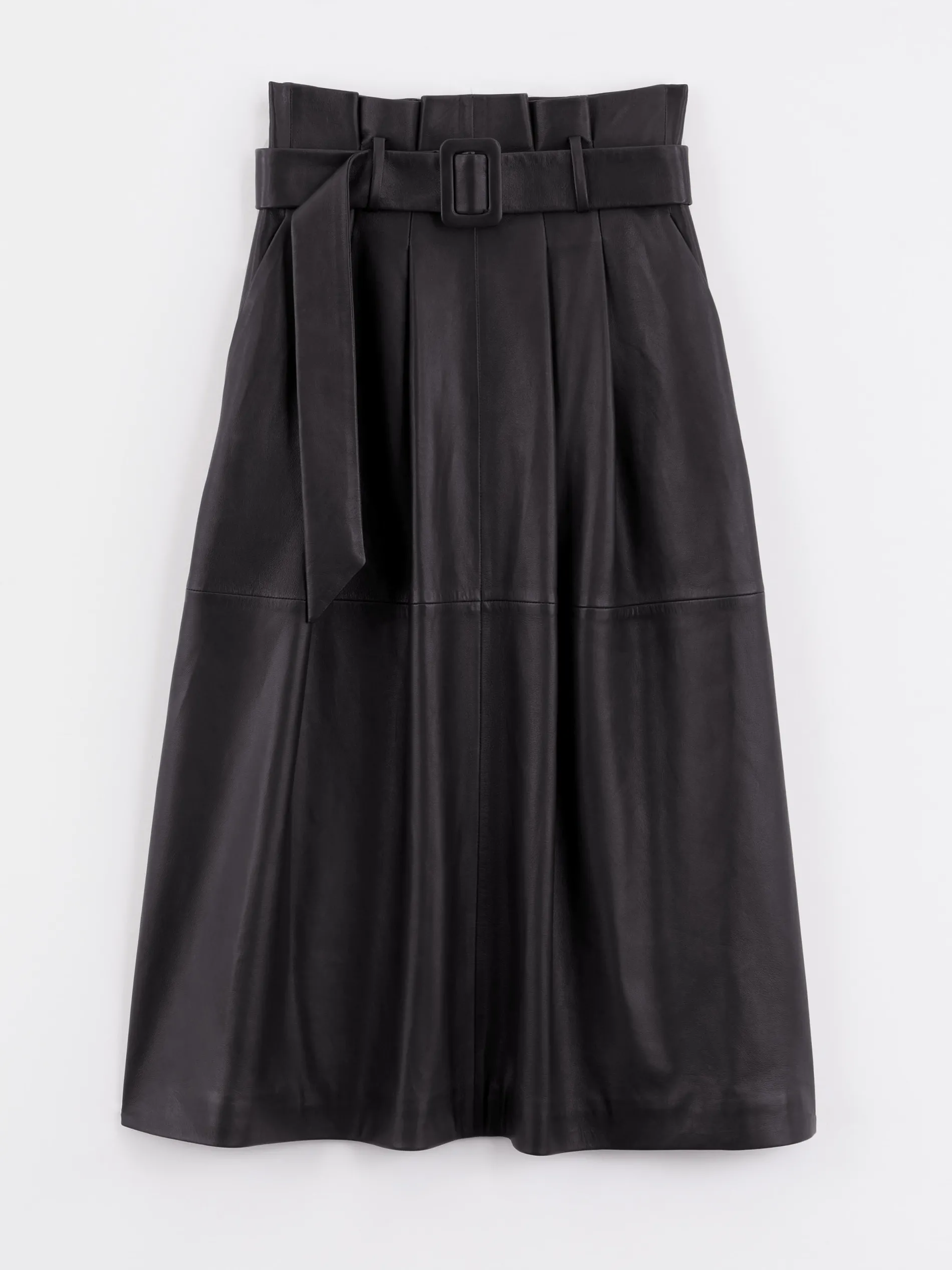 Paule Ka Jupe Longue Ceinturee En Cuir D'Agneau<Femme Jupes