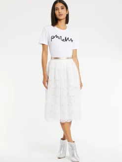 Paule Ka Jupe Midi En Tulle Brode<Femme Jupes