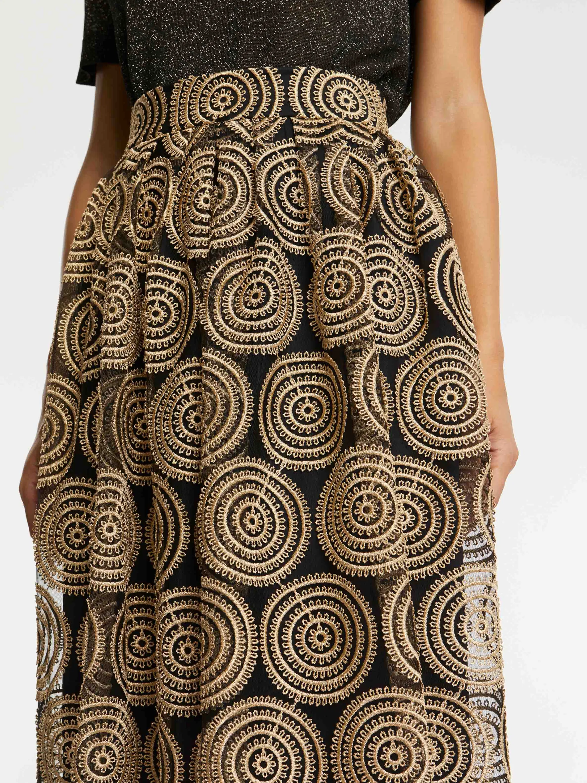 Paule Ka Jupe Midi En Tulle Brode<Femme Jupes