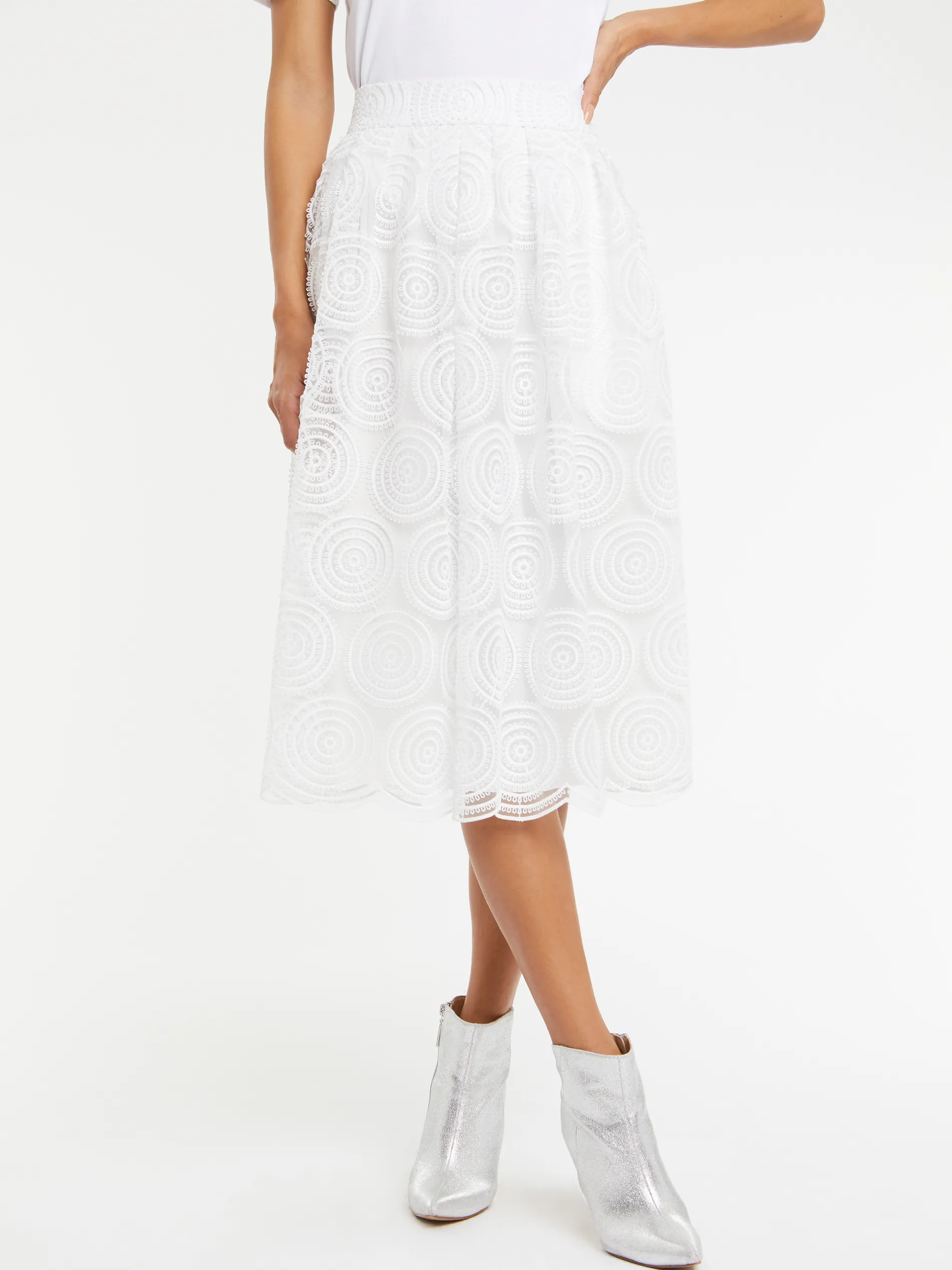 Paule Ka Jupe Midi En Tulle Brode<Femme Jupes
