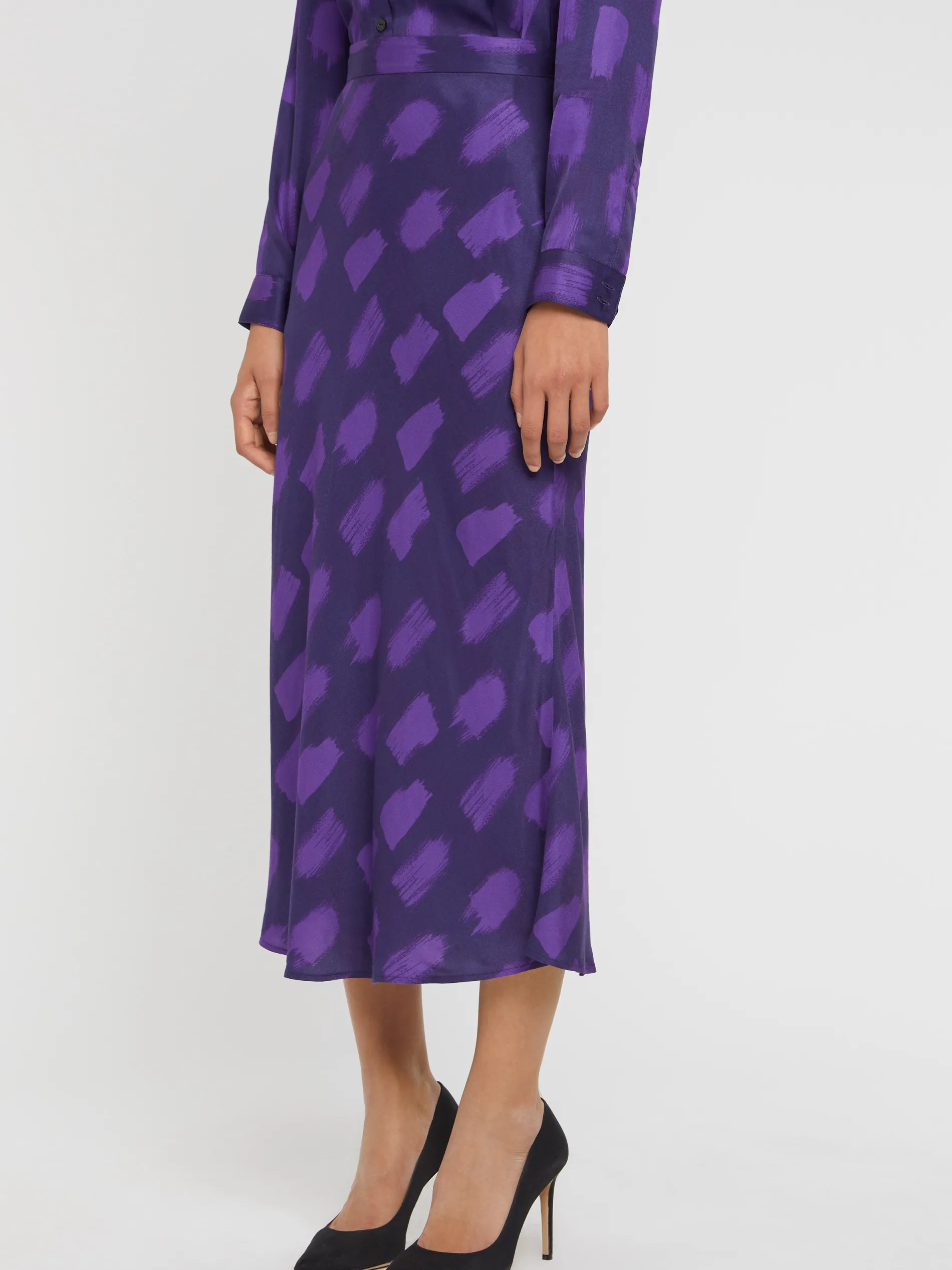 Paule Ka Jupe Mi-Longue En Viscose Imprime Tachete<Femme Jupes