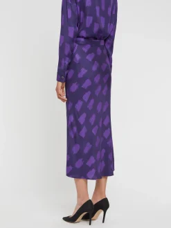 Paule Ka Jupe Mi-Longue En Viscose Imprime Tachete<Femme Jupes