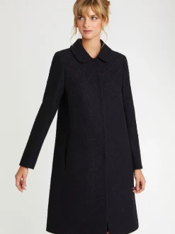 Paule Ka Manteau A Col Claudine En Laine Jacquard<Femme Manteaux