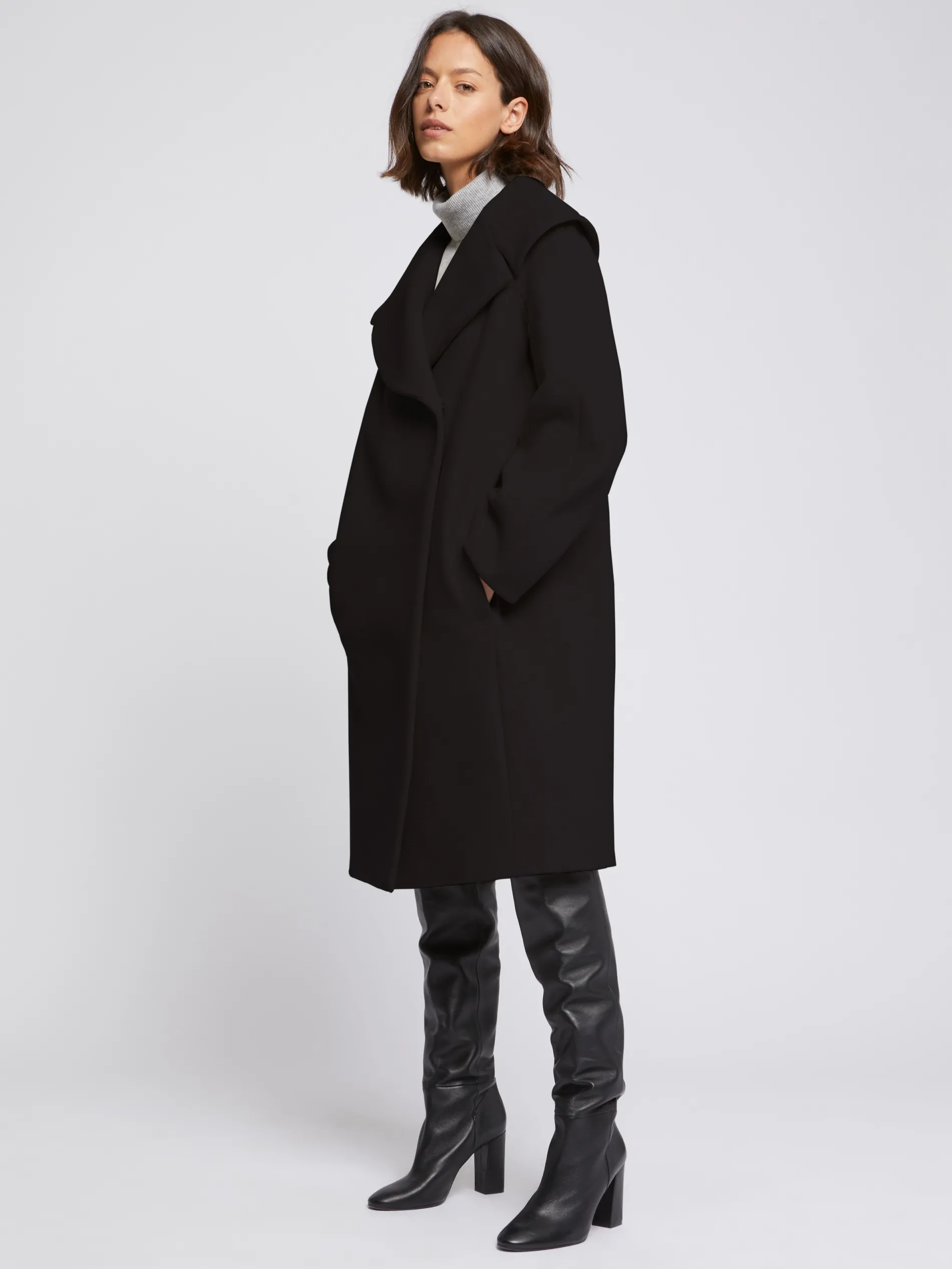 Paule Ka Manteau A Col Xxl En Drap De Laine<Femme Manteaux