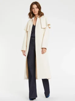 Paule Ka Manteau Ceinture A Bavolets En Viscose<Femme Manteaux