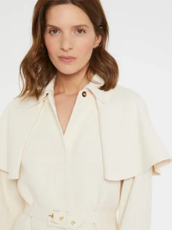 Paule Ka Manteau Ceinture A Bavolets En Viscose<Femme Manteaux