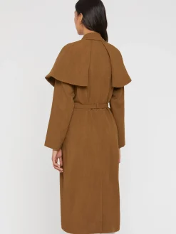 Paule Ka Manteau Ceinture A Bavolets En Viscose<Femme Manteaux
