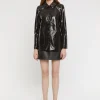 Paule Ka Manteau Court En Vinyle Craquele<Femme Manteaux