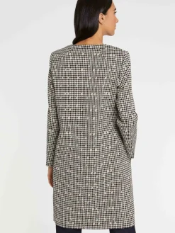 Paule Ka Manteau Croise En Jacquard Pied-De-Coq<Femme Manteaux