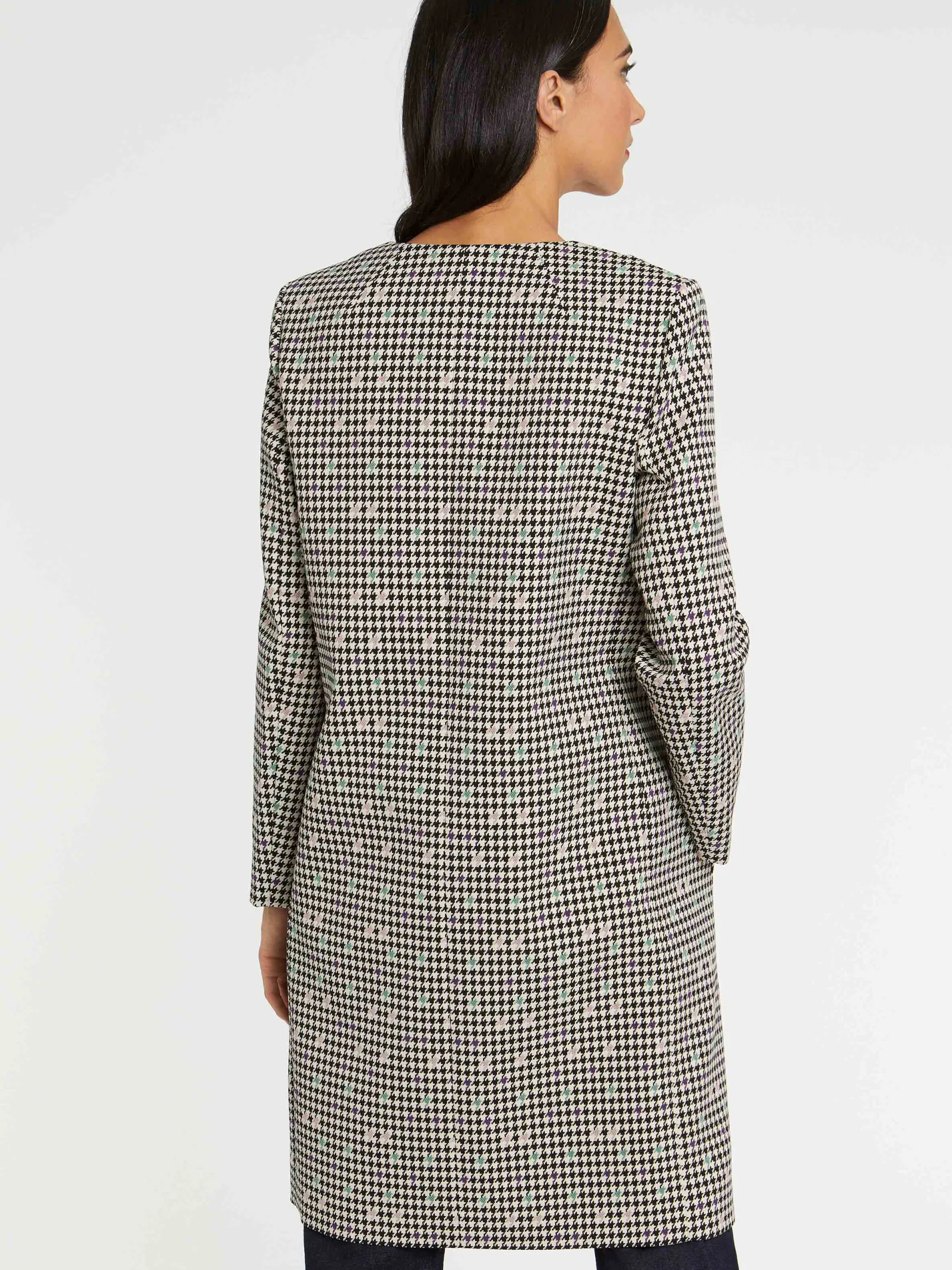 Paule Ka Manteau Croise En Jacquard Pied-De-Coq<Femme Manteaux