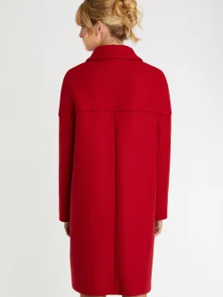 Paule Ka Manteau Droit En Drap De Laine<Femme Manteaux