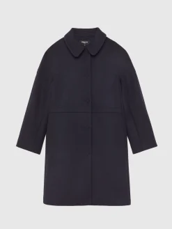Paule Ka Manteau Droit En Drap De Laine<Femme Manteaux