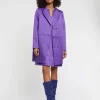 Paule Ka Manteau Droit En Satin Duchesse<Femme Manteaux