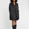 Paule Ka Manteau Droit En Satin Duchesse<Femme Manteaux
