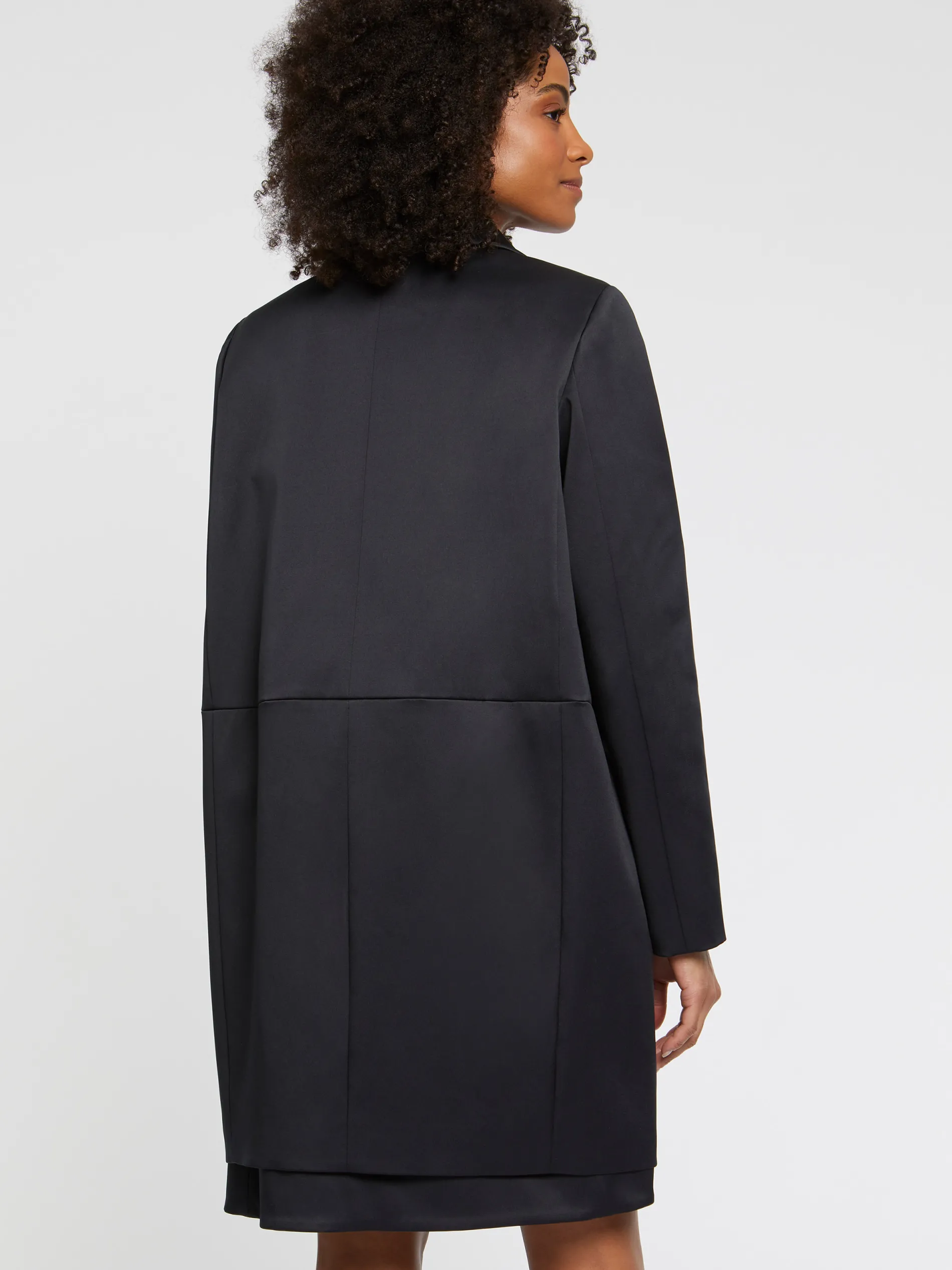 Paule Ka Manteau Droit En Satin Duchesse<Femme Manteaux