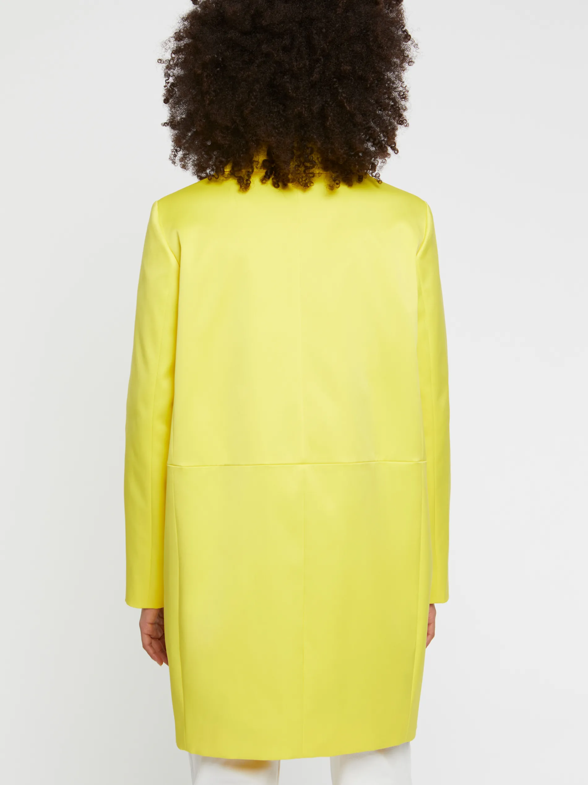 Paule Ka Manteau Droit En Satin Duchesse<Femme Manteaux