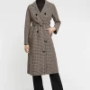 Paule Ka Manteau Long A Motifs Pied-De-Poule En Laine<Femme Manteaux