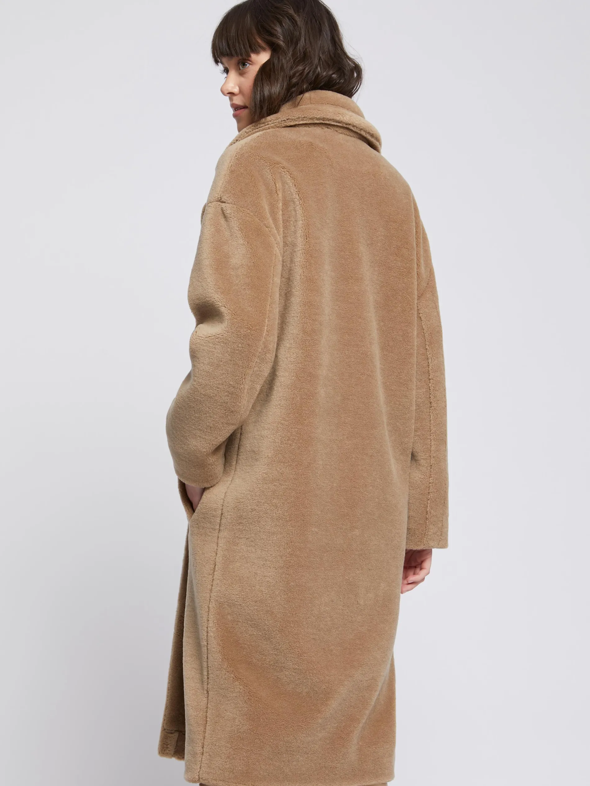 Paule Ka Manteau Long En Laine Bouclee<Femme Manteaux