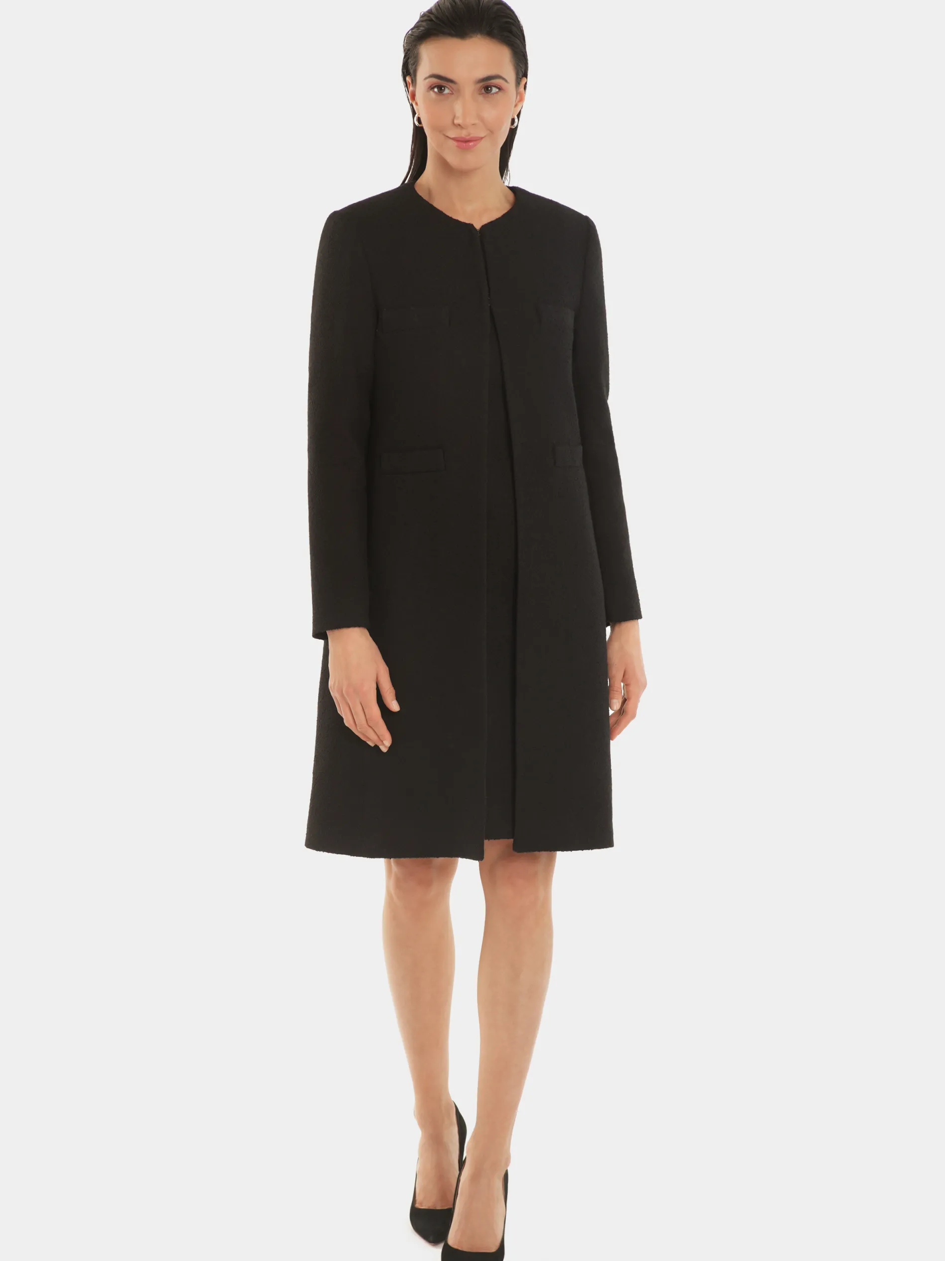 Paule Ka Manteau Mi-Long En Coton Crepe<Femme Manteaux