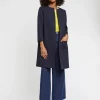 Paule Ka Manteau Mi-Long En Jacquard Plumetis<Femme Manteaux