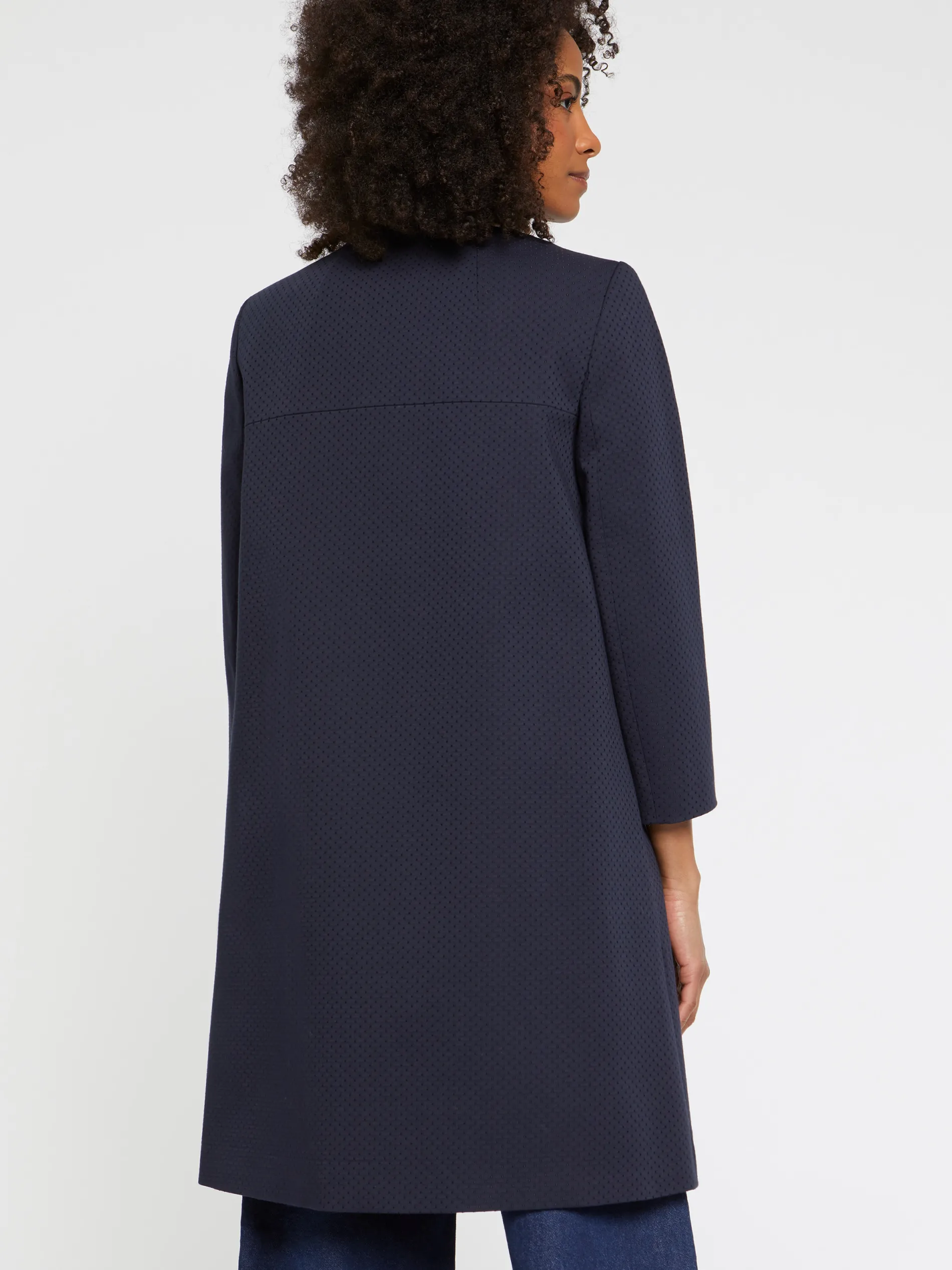 Paule Ka Manteau Mi-Long En Jacquard Plumetis<Femme Manteaux