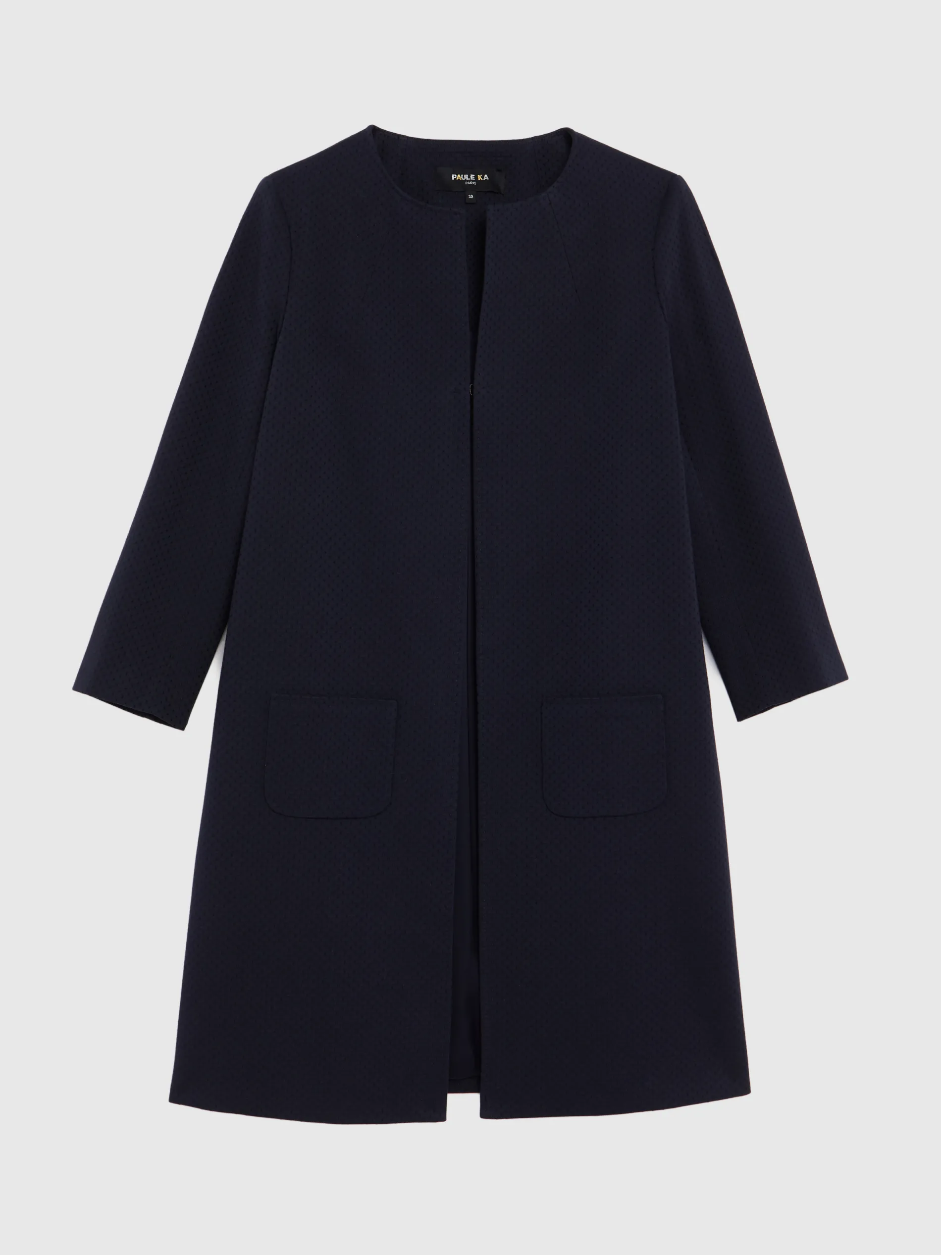 Paule Ka Manteau Mi-Long En Jacquard Plumetis<Femme Manteaux