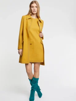 Paule Ka Manteau Mi-Long En Laine Et Ruban<Femme Manteaux