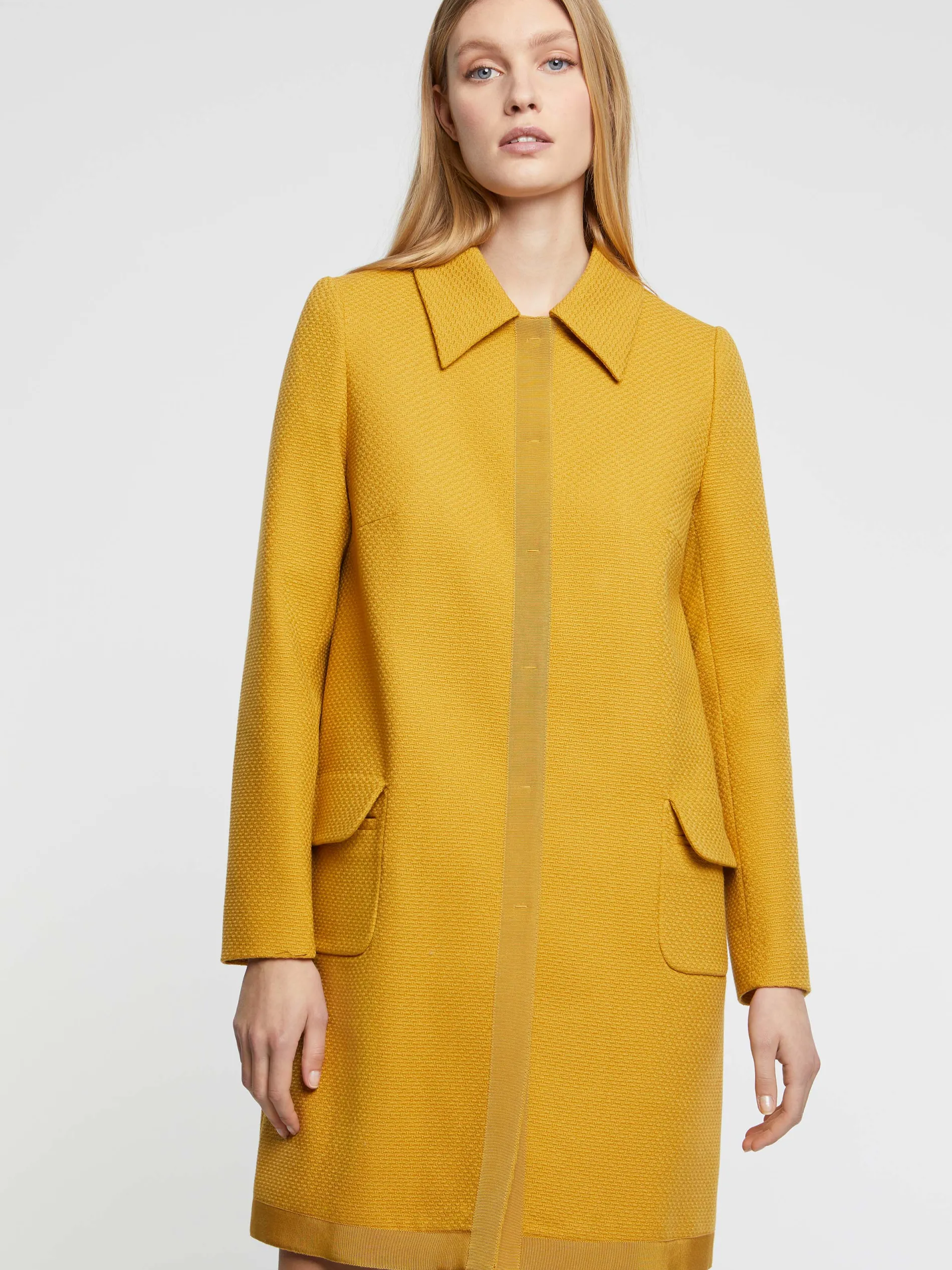 Paule Ka Manteau Mi-Long En Laine Et Ruban<Femme Manteaux