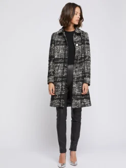Paule Ka Manteau Mi-Long En Tweed Chine<Femme Manteaux