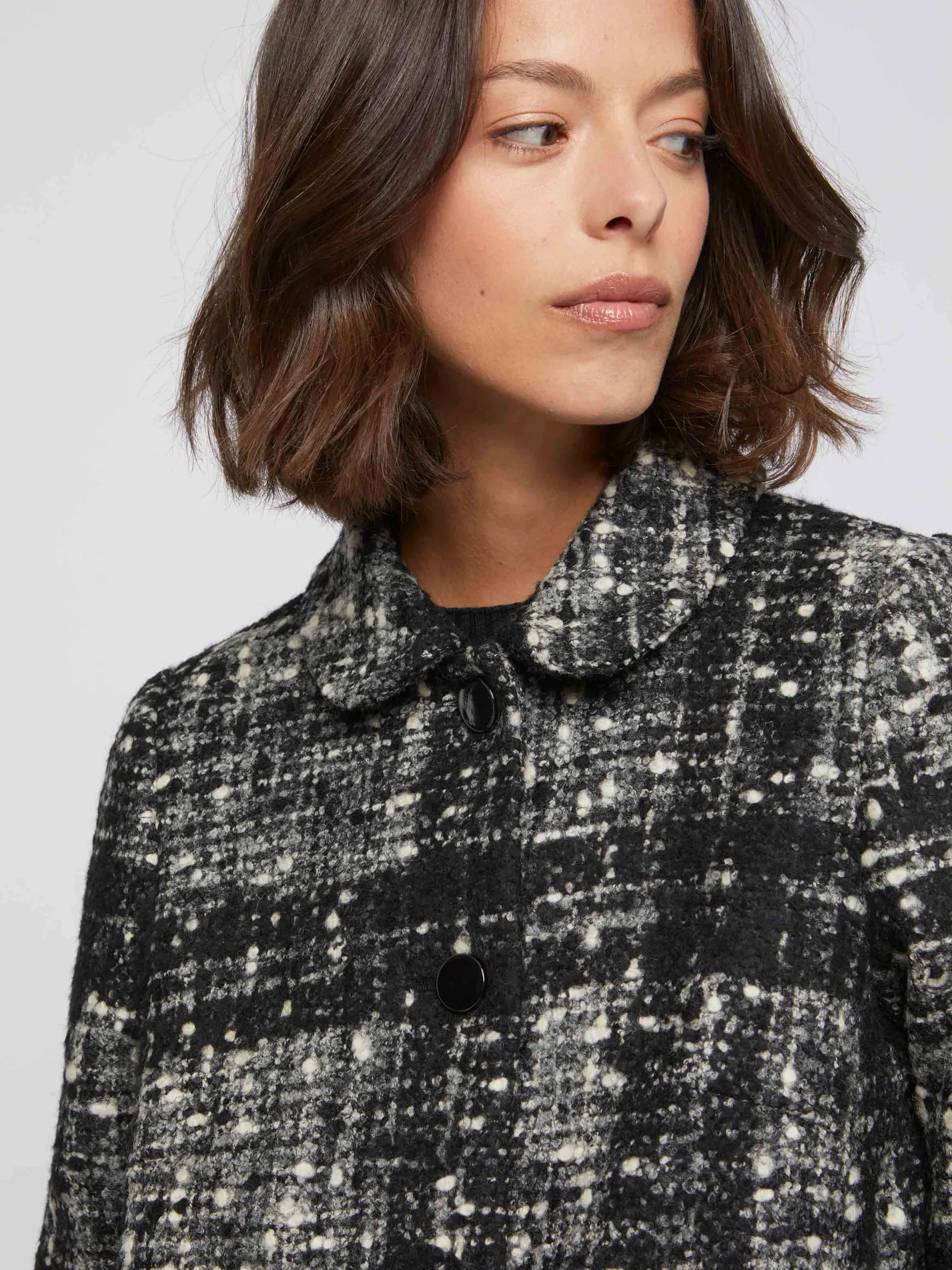 Paule Ka Manteau Mi-Long En Tweed Chine<Femme Manteaux
