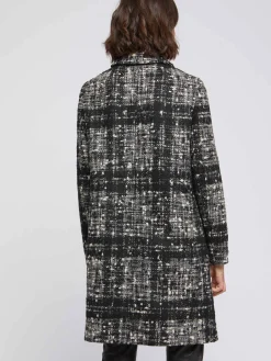Paule Ka Manteau Mi-Long En Tweed Chine<Femme Manteaux