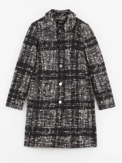 Paule Ka Manteau Mi-Long En Tweed Chine<Femme Manteaux