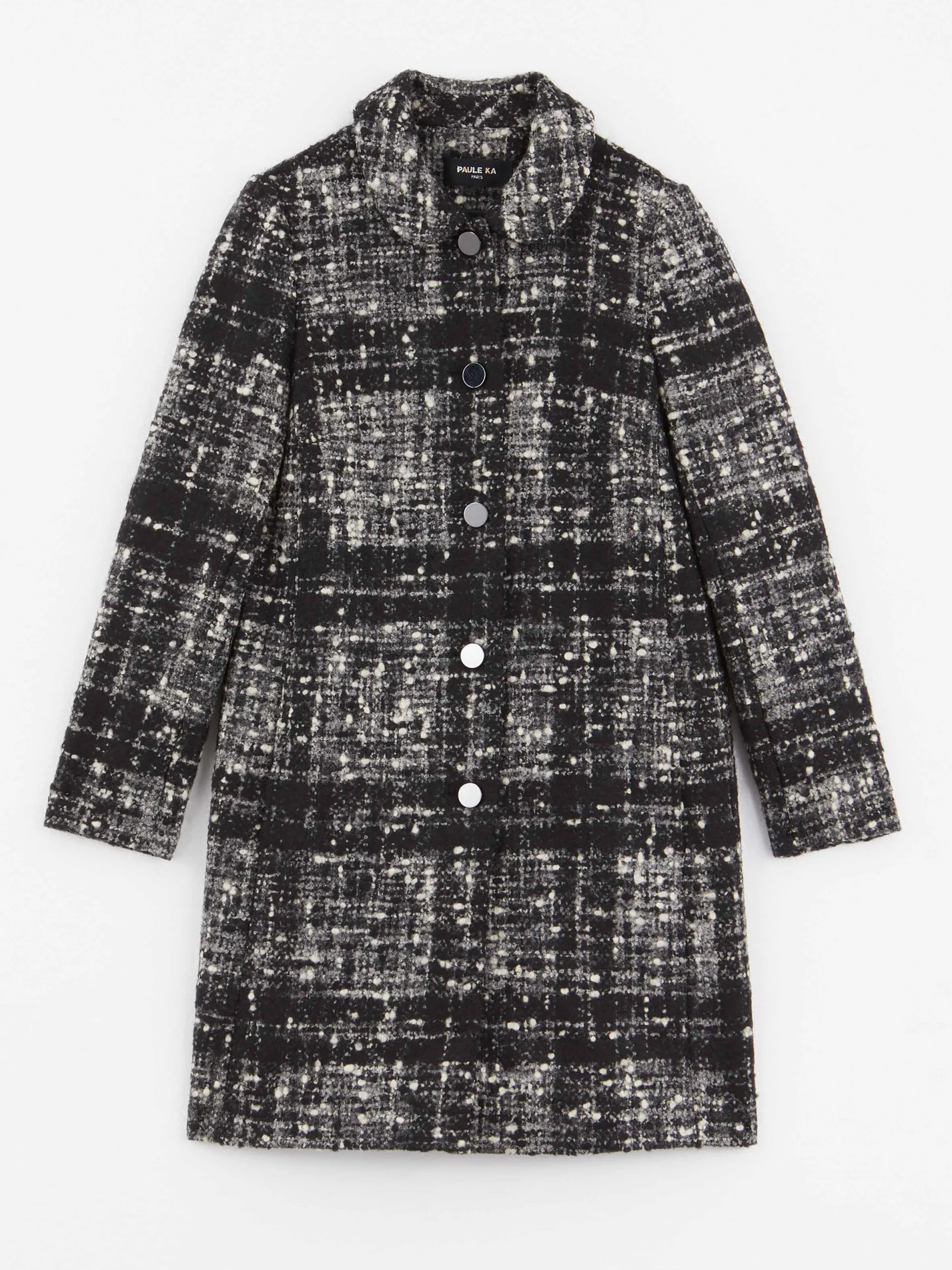 Paule Ka Manteau Mi-Long En Tweed Chine<Femme Manteaux